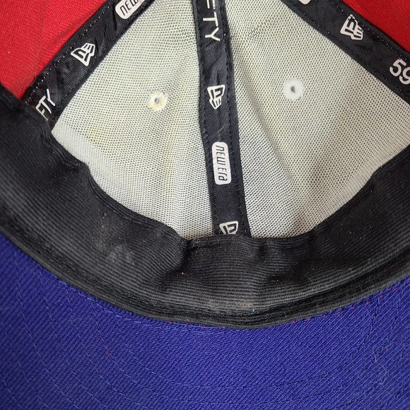 Philadelphia 76ers Hat Cap Fitted 7 1/8 Red Wool New Era Mens NBA Basketball - Picture 7 of 10